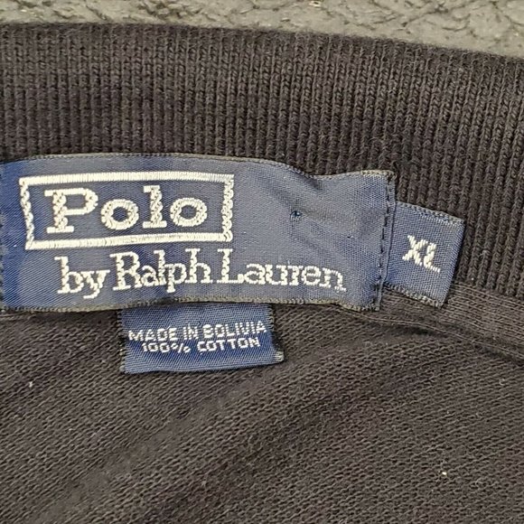 Ralph Lauren Polo Shirt Adult X-Large Black Red Pony Casual Rugby Golf Men - Picture 4 of 12